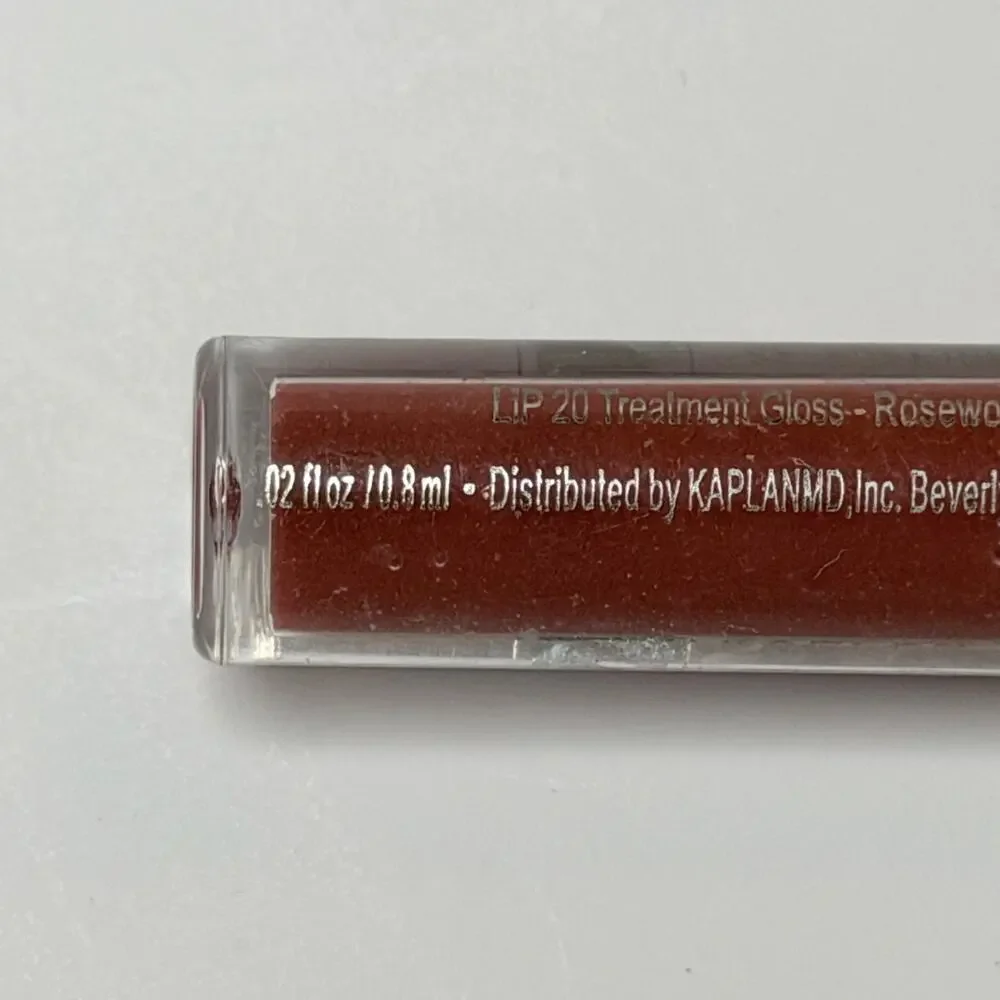 Kaplan MD Lip 20 Treatment Gloss Rosewood Sparkle Brown Travel .02 oz .8ml New